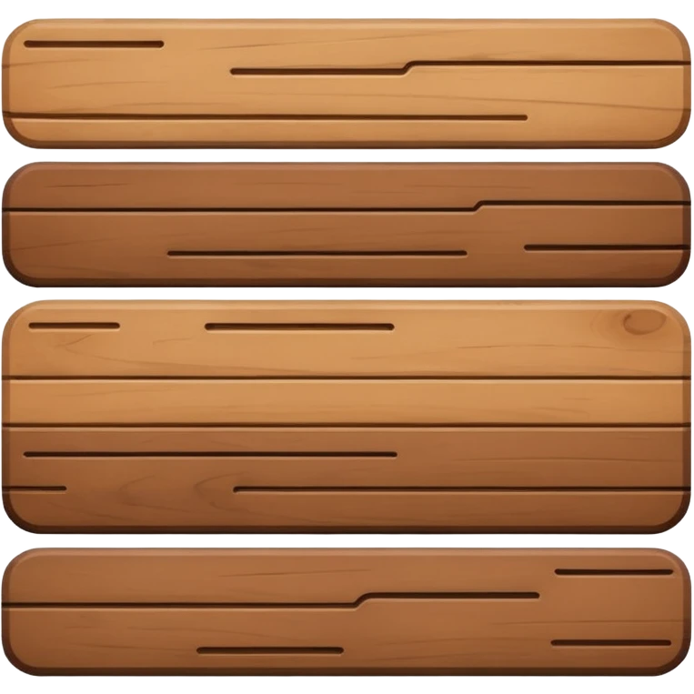 one cartoon like wood plank emoji