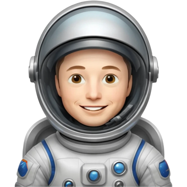Elon Musk in the space: Loving emoji