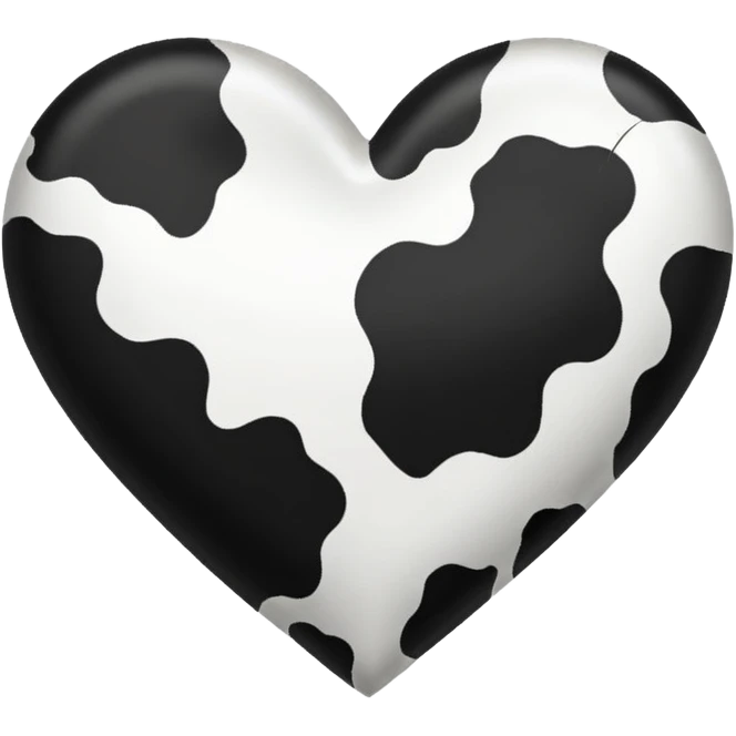 Cow print heart  emoji