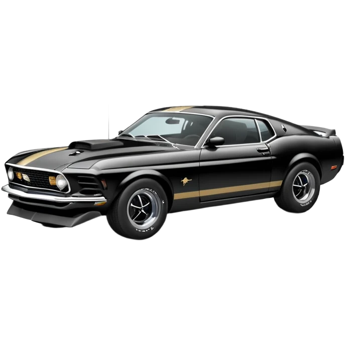 Ford mustang mach 1 grijs met zwarte strepen  emoji