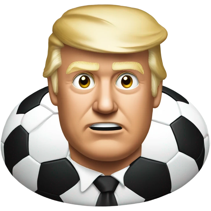 Trump playing soccer emoji