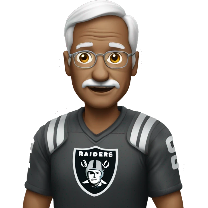 Old man in raiders shirt emoji