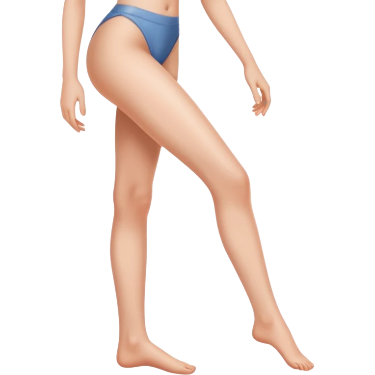 Between a naked girls leg emoji