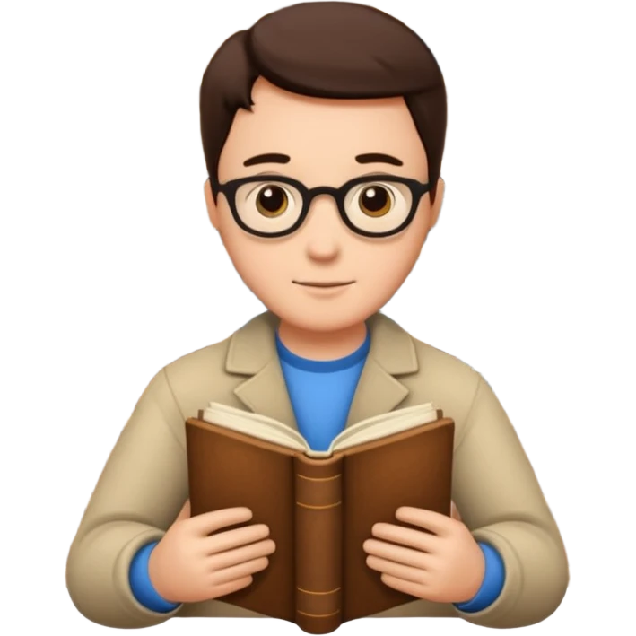 Reader + stack of books, Library Visitor. emoji