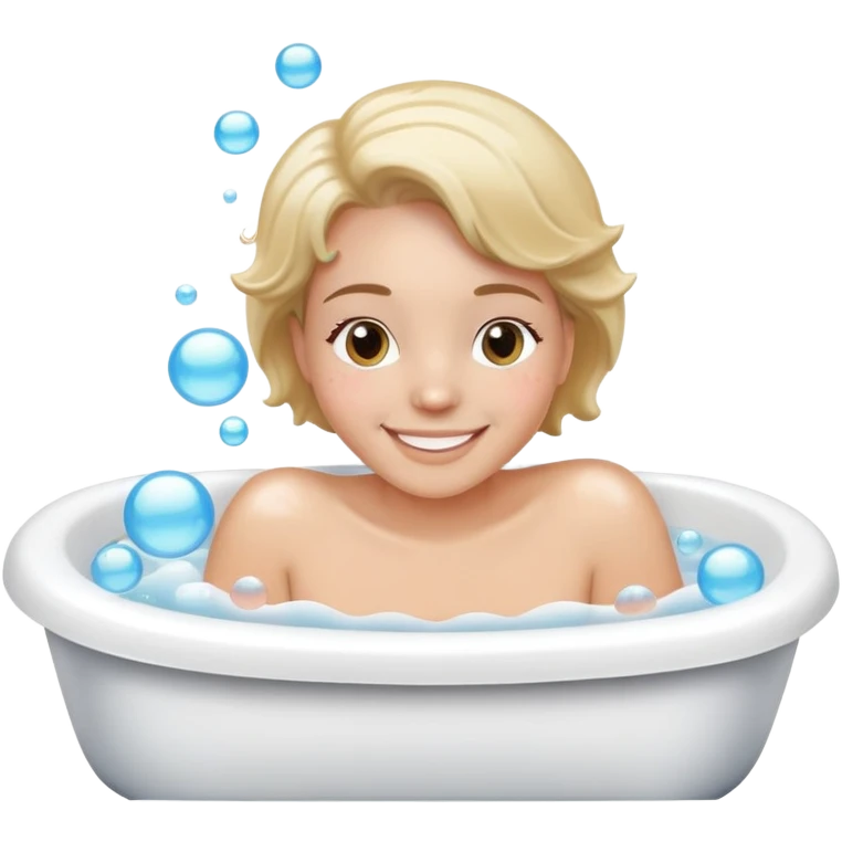 Person in bathtub with bubbles emoji
