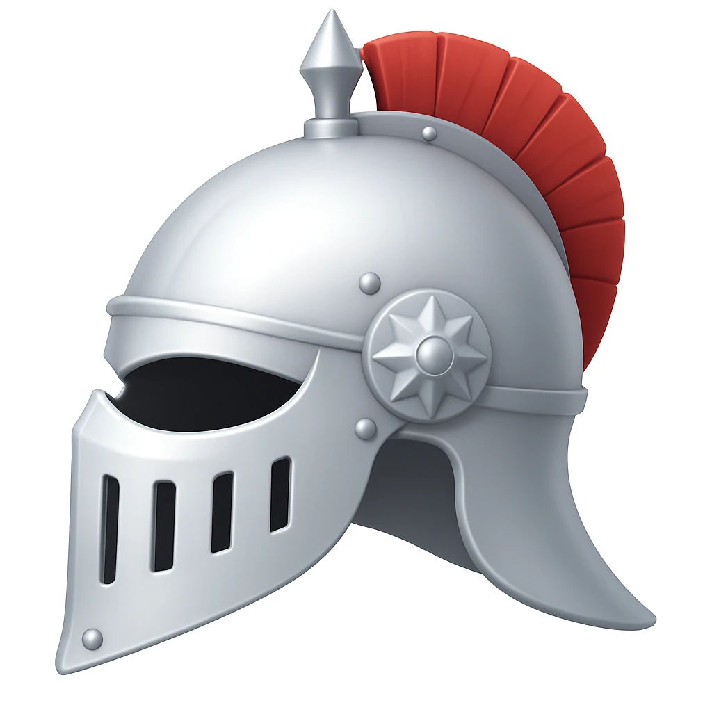 Make the helmet a much lighter silver and remove any gold parts. The original style is emoji style, but since emoji style does not support editing, please keep the look consistent with emoji style while making these changes. emoji