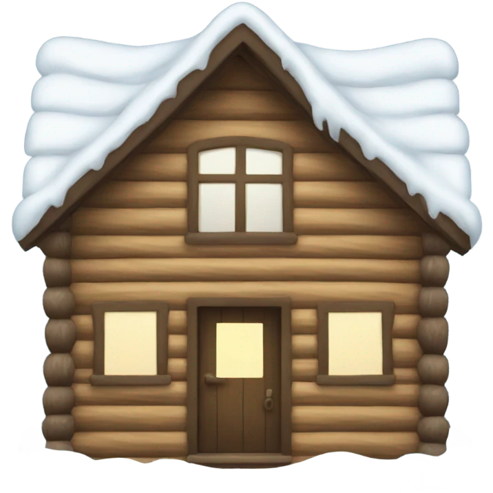 winter cabin emoji