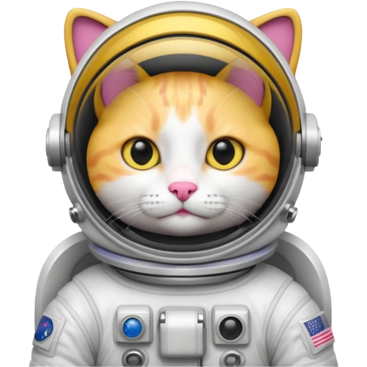 yellow cat white  Astronaut emoji
