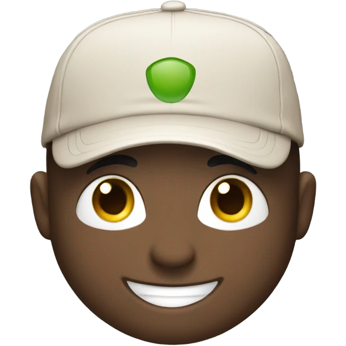 Smiling with cap emoji