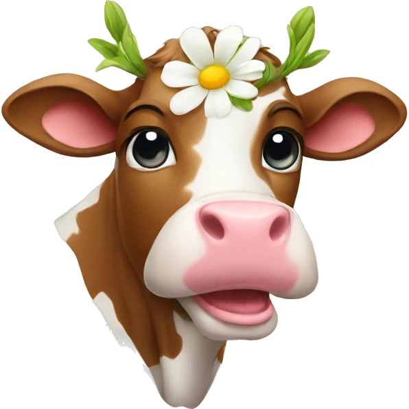 cow with flower emoji
