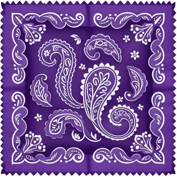 Purple Paisley Bandana emoji
