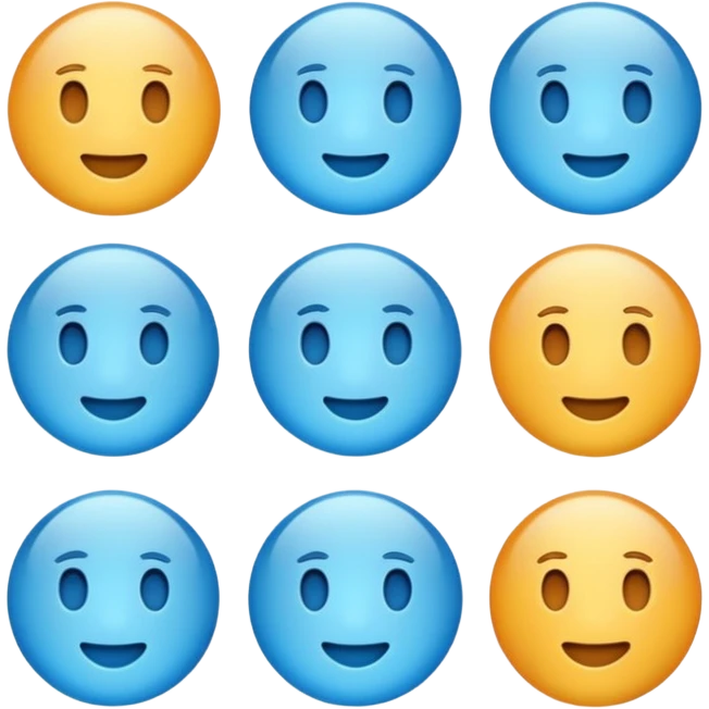 Blue four emoji