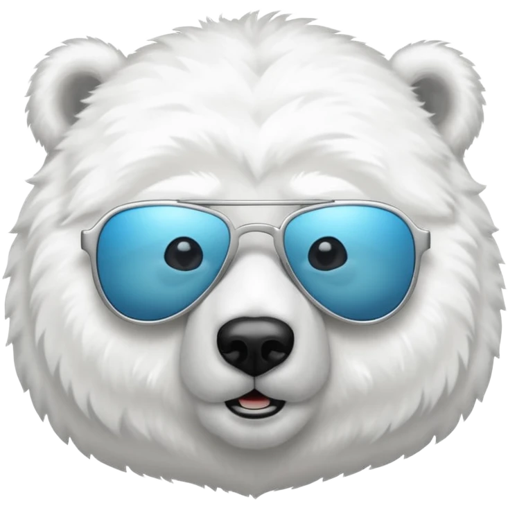 polar bear wear sunglasses emoji