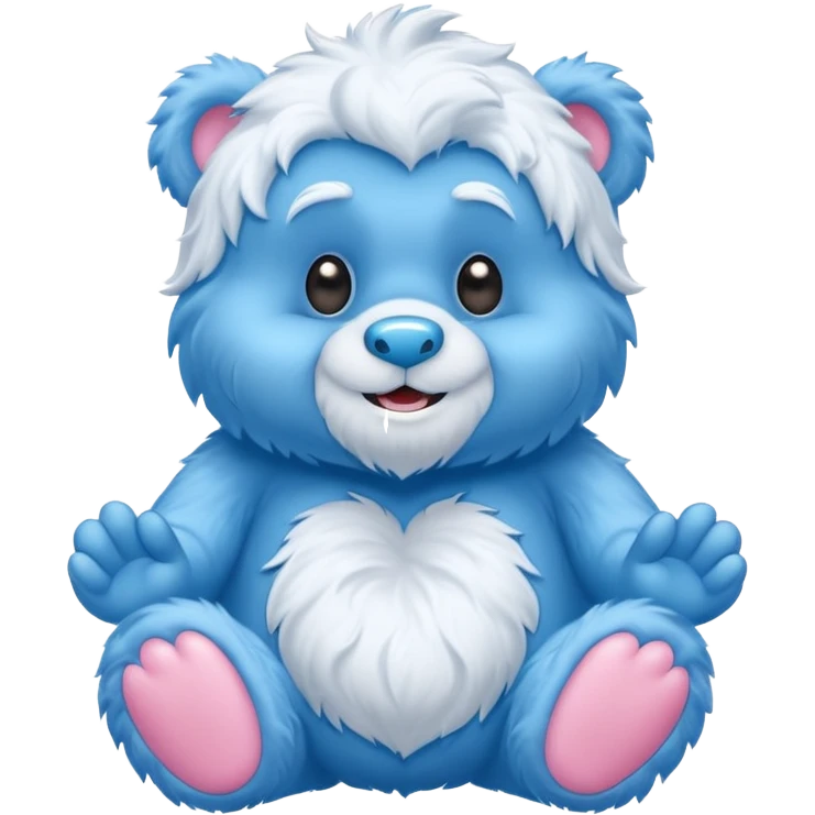 blue care bear yeti emoji