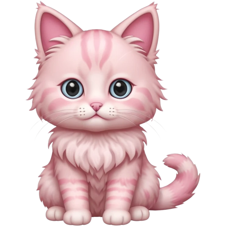 full body of baby Ragdoll pink cat  emoji