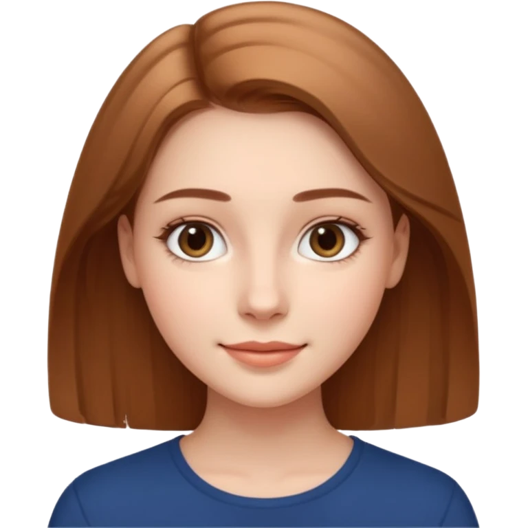A realistic portrait of a young woman with soft facial features, clear skin, natural makeup, gentle eyes, symmetrical face, subtle smile, smooth lighting, high detail, photorealistic, 85mm len
 emoji