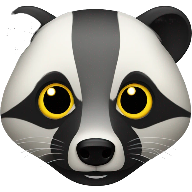 badger with yellow eyes emoji