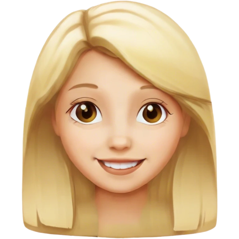 happy girl with blonde hair emoji