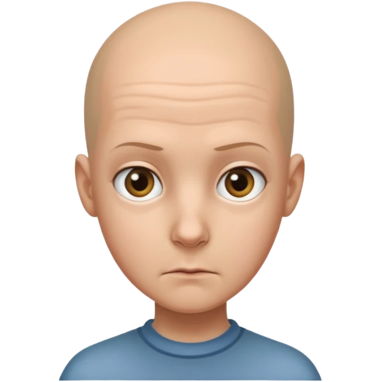 eleven with bald hair emoji