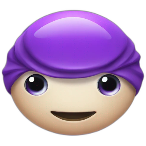 purple ring with eyes on the top emoji