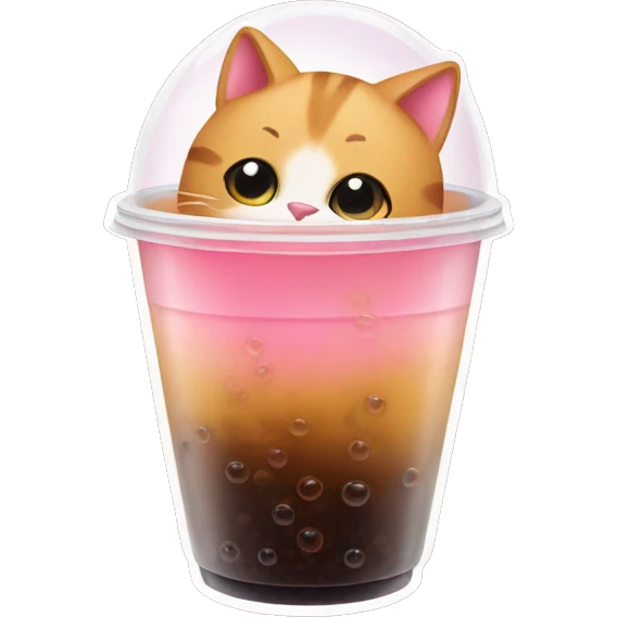 cat drink bubble tea emoji