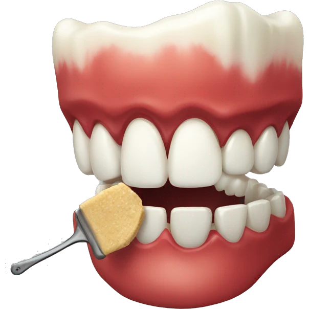 teeth eating stake emoji