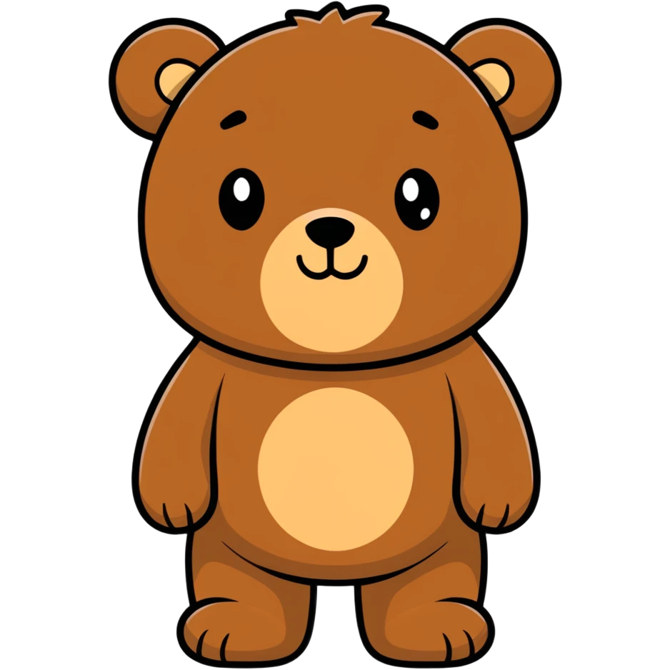 cartoon brown bear emoji