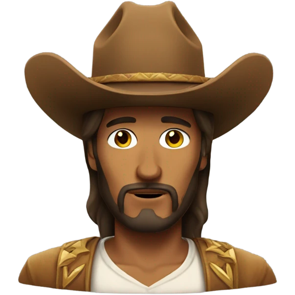 Cowboy hat Jesus  emoji
