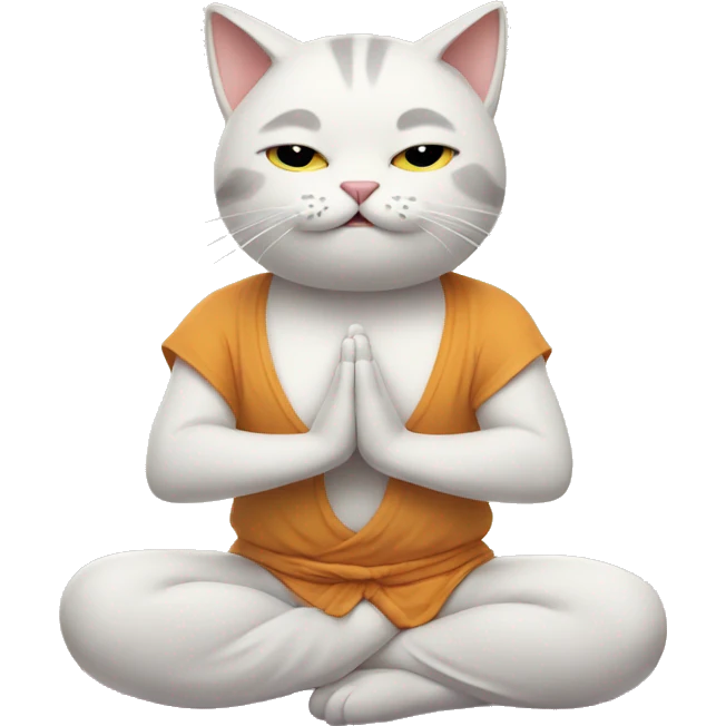 yoga cat emoji
