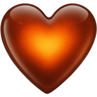 Burnt sienna glass heart emoji
