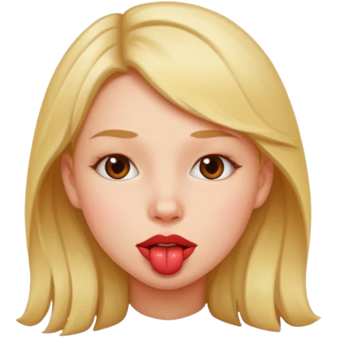 Girl lip biting emoji