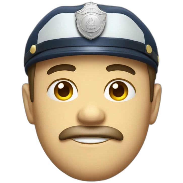 French policeman with a nasty look emoji