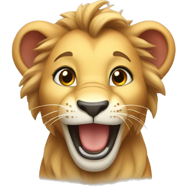 happy lion cub emoji