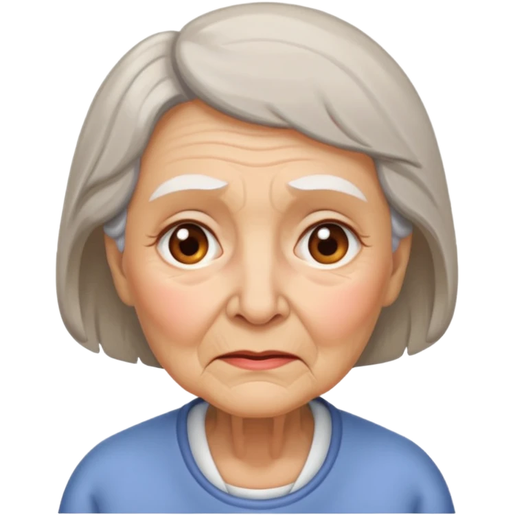 old lady embarrassed emoji