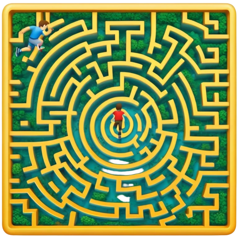 maze with a runner emoji