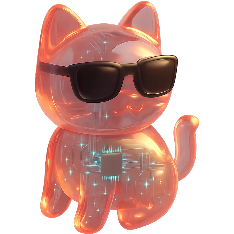 Cat wearing sunglasses emoji