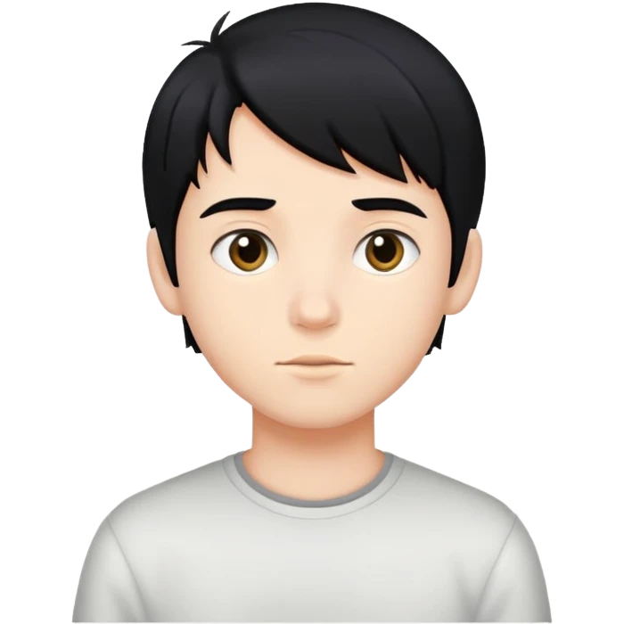 a boy with black hair emoji