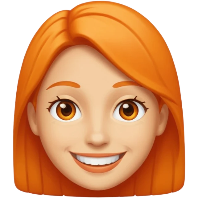 Orange smiling emoji