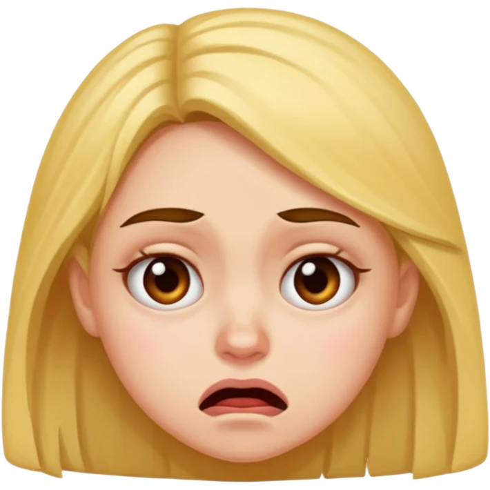 A girl making a face of disgust eww emoji
