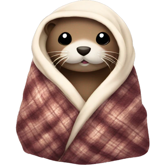 otter cozy in blanket emoji