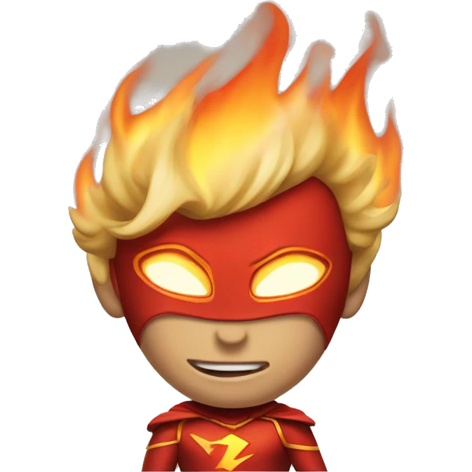 flame superhero emoji