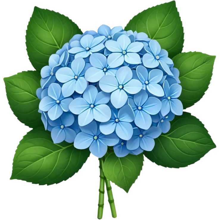 Bouquet of light blue hydrangeas  emoji