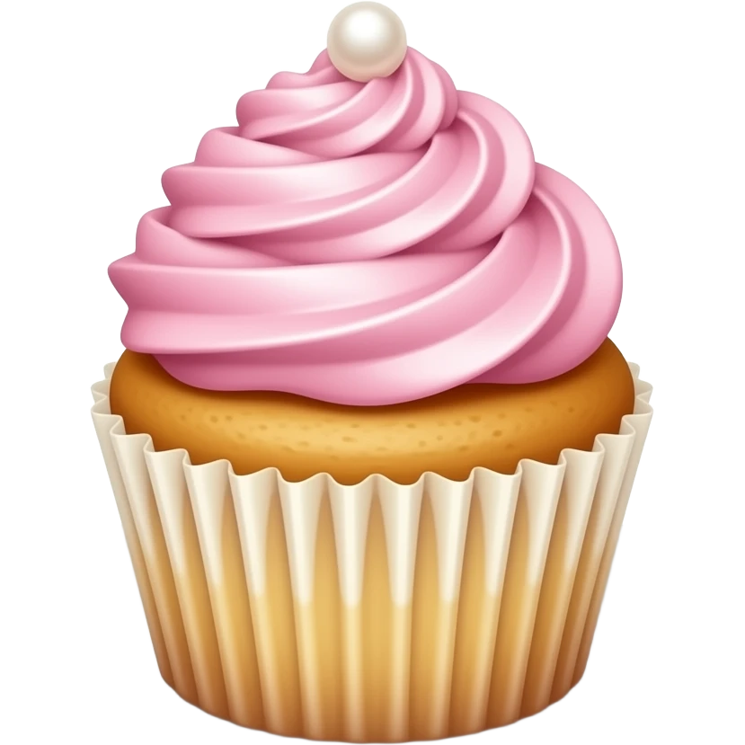 Cupcake with pink icing emoji