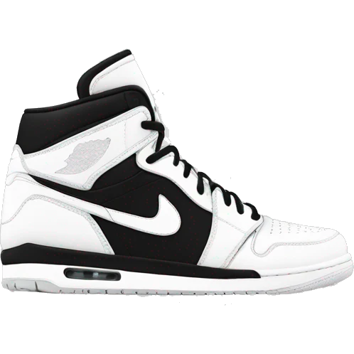 nike air jordan black and white emoji