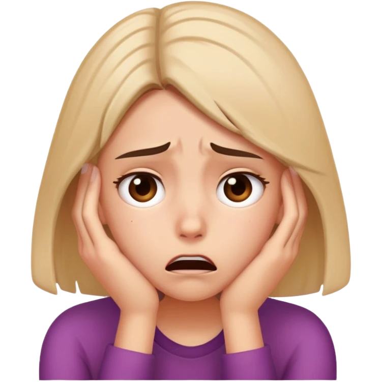 Stressed out girl emoji
