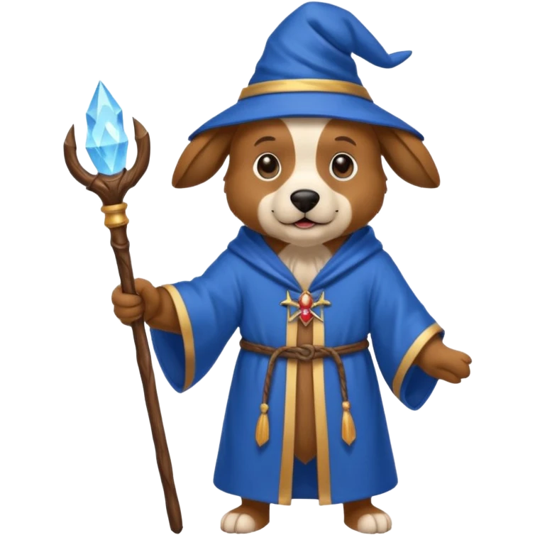 Dog wizard emoji