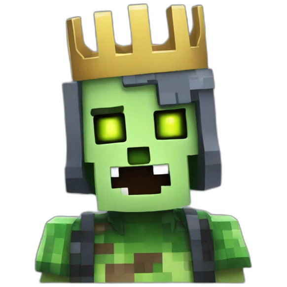 Minecraft zombie crown youtuber emoji