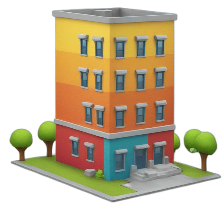 Colorful building blocks emoji