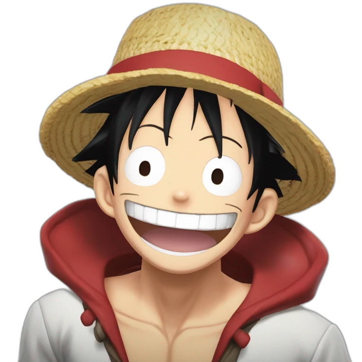 Monkey D Luffy laughing in Gear 5 emoji
