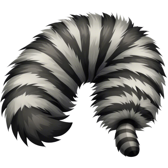 Bushy long raccoon tail  emoji